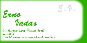 erno vadas business card