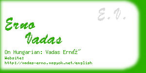 erno vadas business card